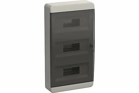 Корпус пластик. ЩРН-П-24 IP41 черн.прозр.дверь TEKFOR 