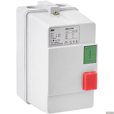Контактор IEK КМИ-49562 95А в оболочке Ue=380В/АС3 IP54