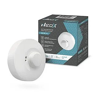 Датчик движения инфракрасный ДД 20BБ 1200Вт 360 гр. 6м IP33 белый NEOX
