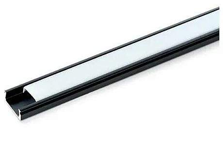 Профиль для LED ленты накладной,низкий,черный CAB262
