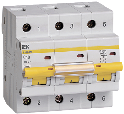 Автоматический выключатель IEK ВА47-100 1P 25А 10 кА характеристика С