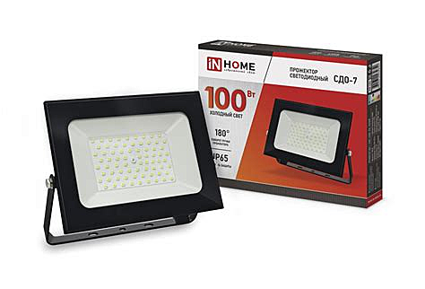 Прожектор светодиодный СДО-7 100Вт 230В 6500К IP65 IN HOME