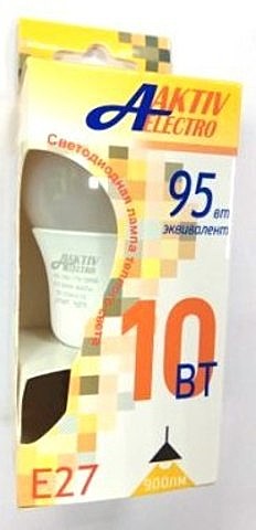 Лампа светодиодная LED-A60-Regular 10Вт 220-240В Е27 3000К 900Лм AKTIV ELECTRO