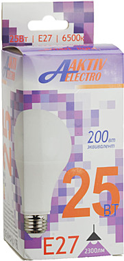 Лампа светодиодная LED-A80-Regular 25Вт 220-240В Е27 6500К 2200Лм AKTIV ELECTRO