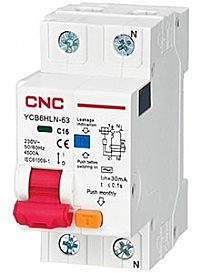 АВДТ YCB6HLN-63 63A 1P+N 4.5ка 30мл С CNC