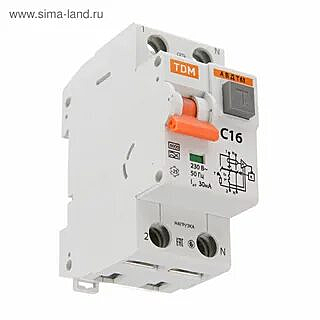 Диф. автомат АВДТ-63 4P С16 30мА ТДМ