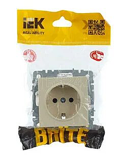 РОЗЕТКА 16А BRITE IEK БЕЖЕВАЯ