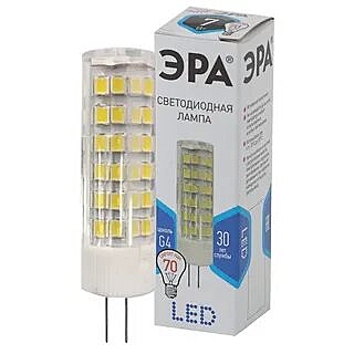 Лампа светодиодная ЭРА LED smd-JC-7Вт 220В G4 4000К 