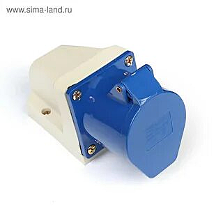 Розетка 123 стационарная 2Р+РЕ 32А 220В IP44 